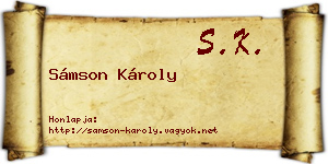 Sámson Károly névjegykártya