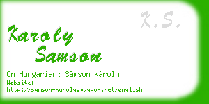 karoly samson business card